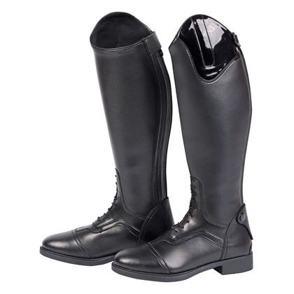 &quot;Harry’s Horse Excalibur Junior rijlaars – synthetisch leer met lakdetail, rits en elastische kuitinzet&quot;
