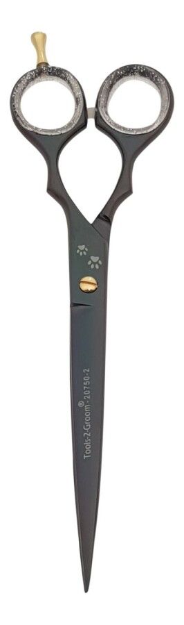 Productomschrijving: Tools‑2‑Groom Black Edge schaar, recht, 7,5&quot; / 19cm