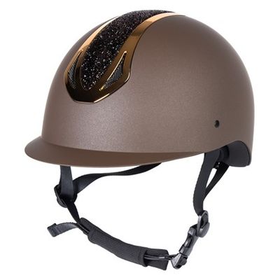Harry's Horse Veiligheidscap Pro F2 Matt Crystal Bruin/Goud