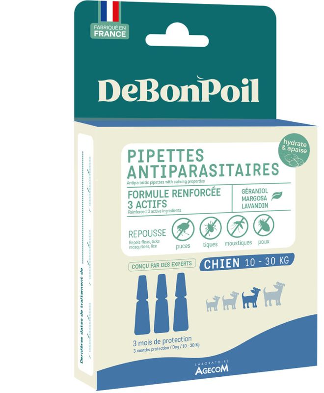 DeBonPoil Antiparasitaire Pipetten voor Honden 10-30 kg