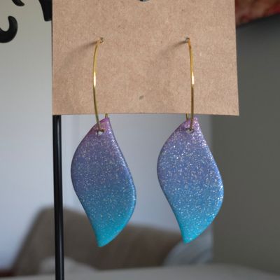 Purple &amp; Blue Ombre Abstracts