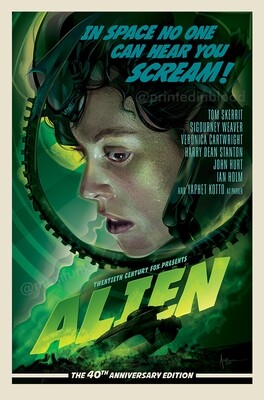 Alien 40th print by Orlando Arocena