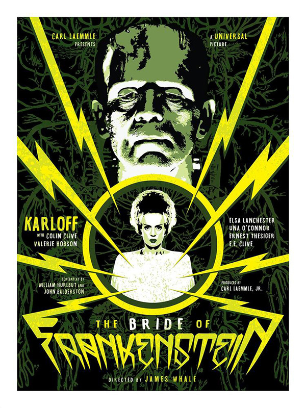The Bride of Frankenstein - art by John J Hill