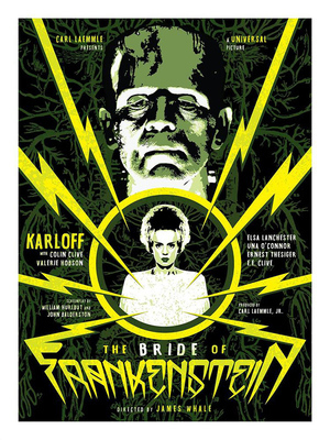 The Bride of Frankenstein - art by John J Hill