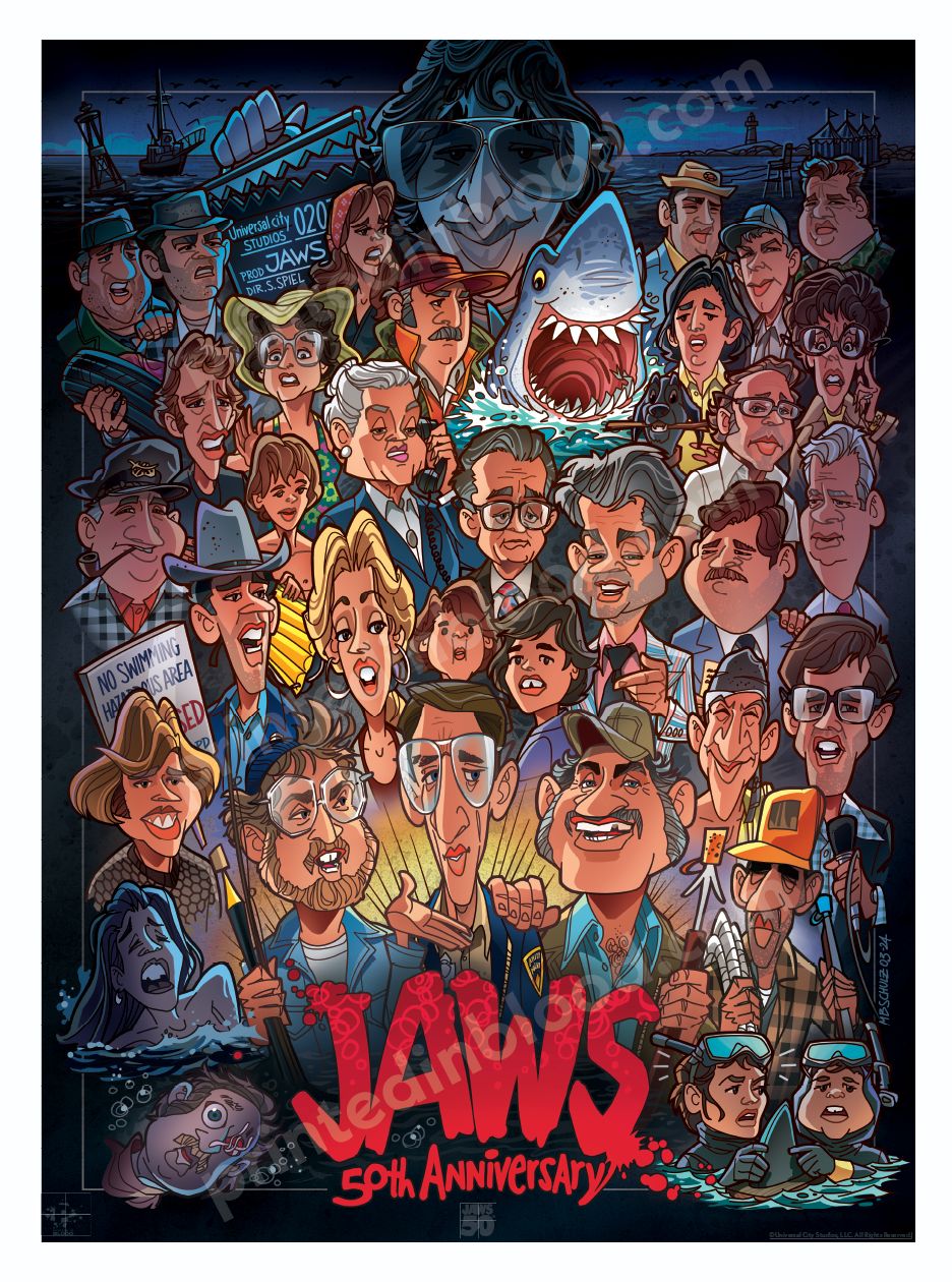 JAWS 50th Anniversary print by Burkhard Schulz