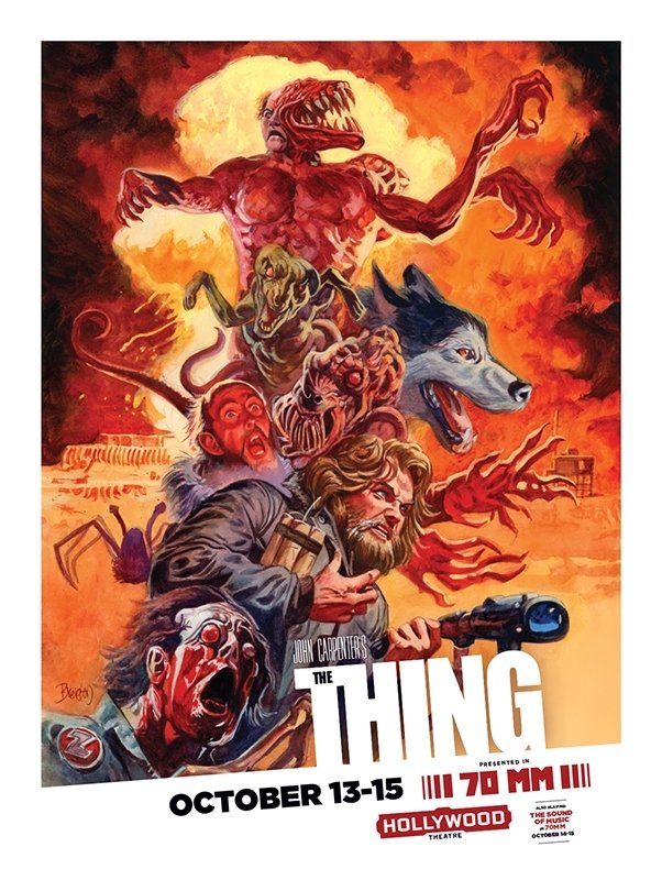 The Thing 70mm screening poster - Art by Dan Brereton