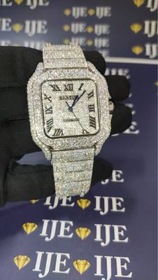 40MM Cartier Natural Diamond 38CT VS2 - VS1 With Box &amp; Appraisal