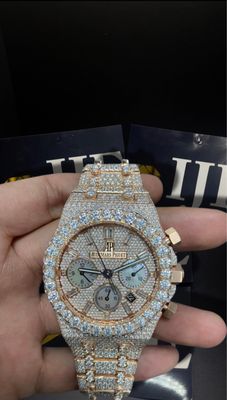 42MM 38CT VVS MOISSANITE WATCH