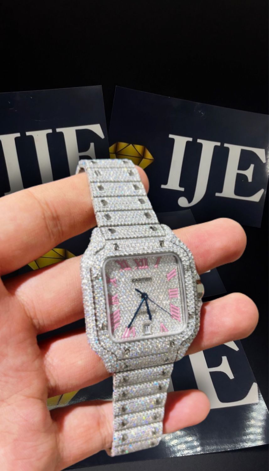 40MM 36CT VVS MOISSANITE WATCH