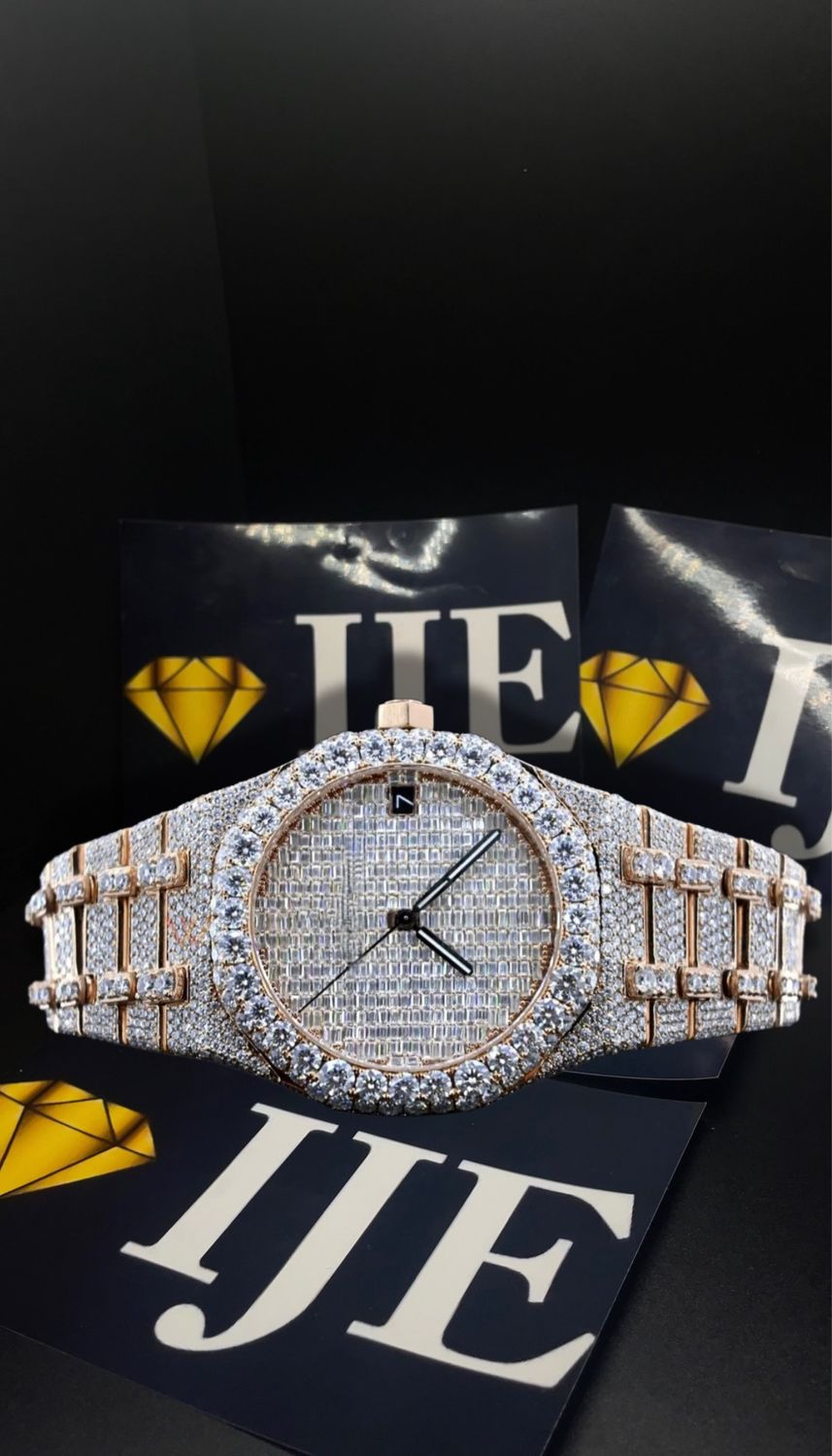 41MM 38CT VVS MOISSANITE WATCH