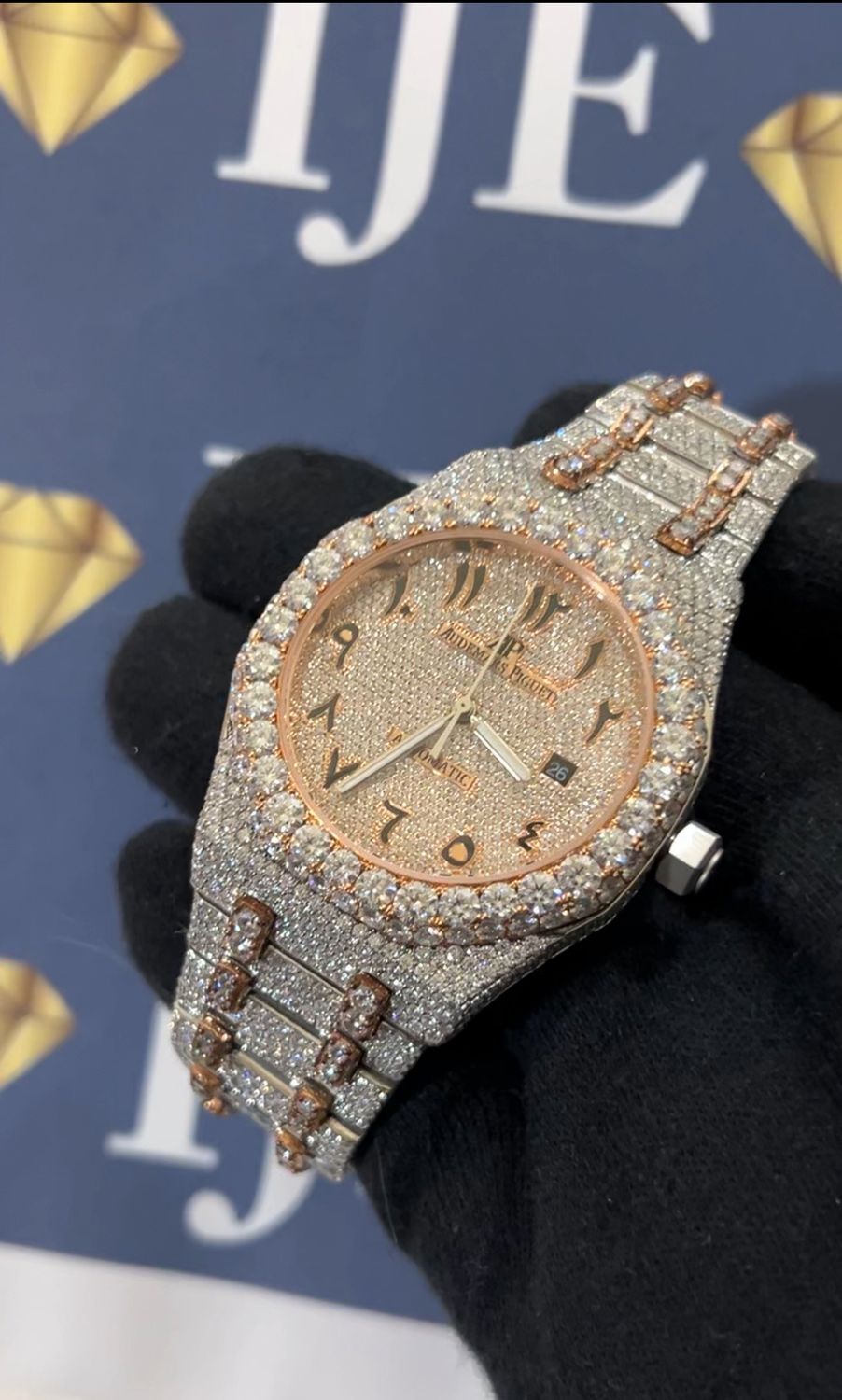 41MM 38CT VVS MOISSANITE WATCH