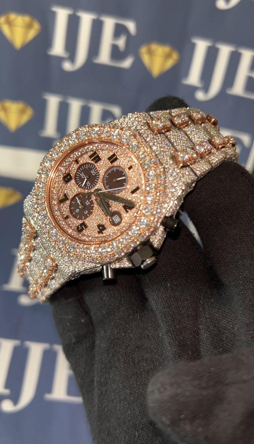 42MM 38CT VVS MOISSANITE WATCH