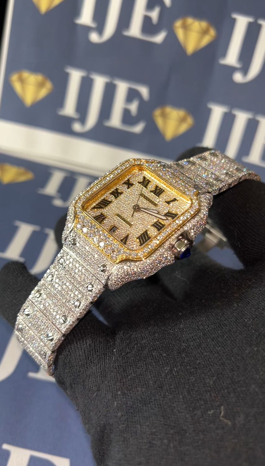 40MM 36CT VVS MOISSANITE WATCH