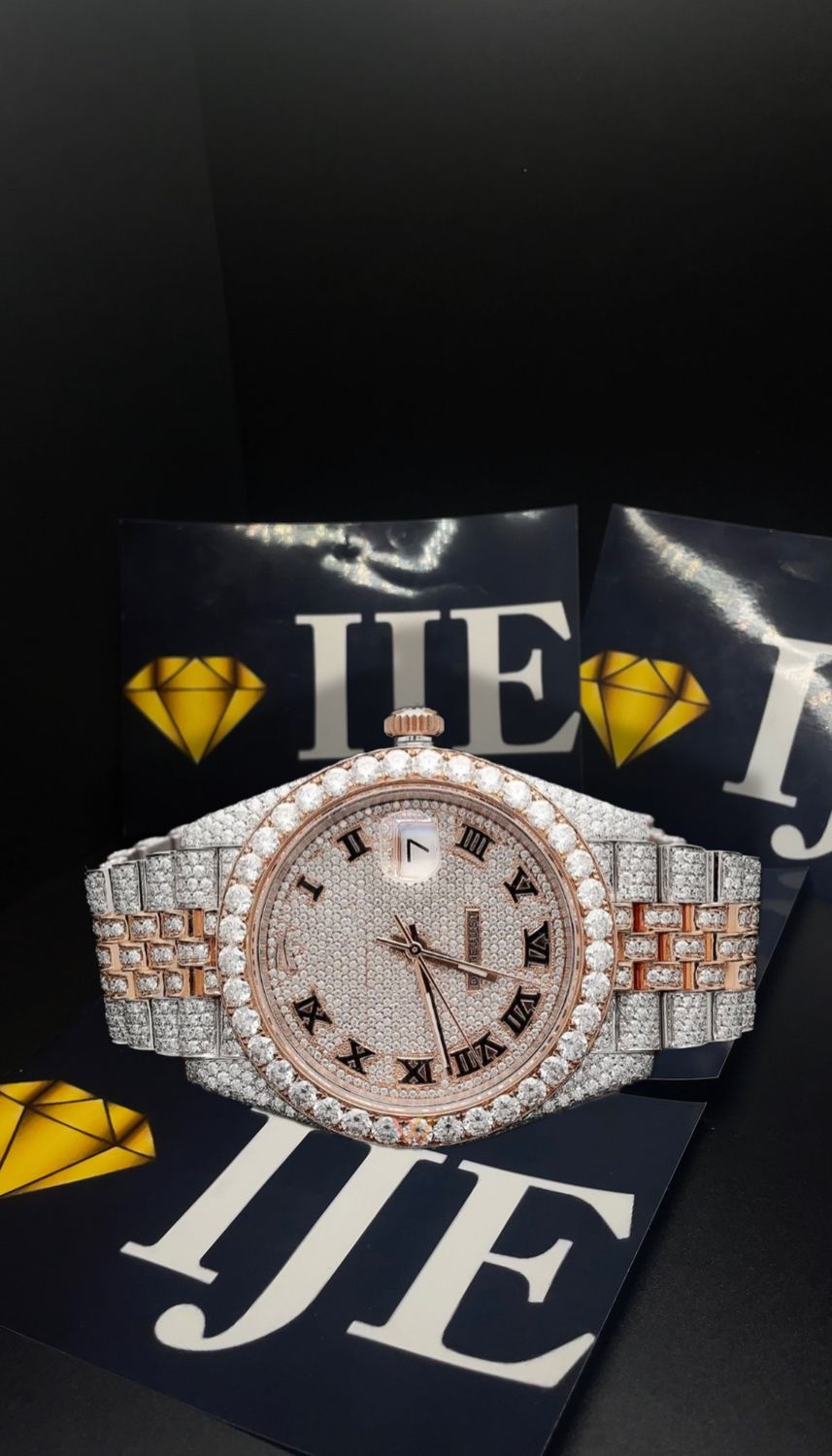 41MM 38CT VVS MOISSANITE WATCH