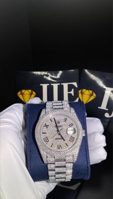 40MM 36CT VVS MOISSANITE WATCH