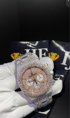 42MM 38CT VVS MOISSANITE WATCH