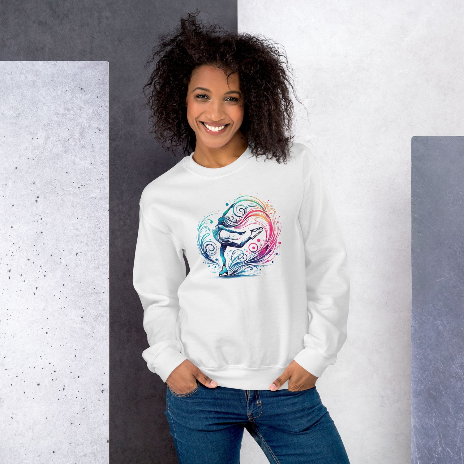 Winter Ice Skating Unisex Sweatshirt