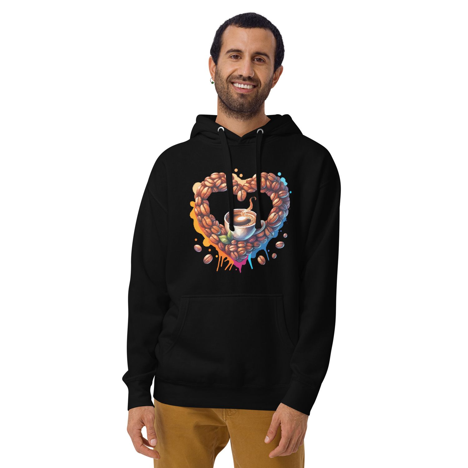 Coffee Heart Cup Unisex Hoodie