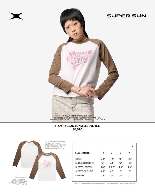 F.A.V RAGLAN LONG SLEEVE TEE