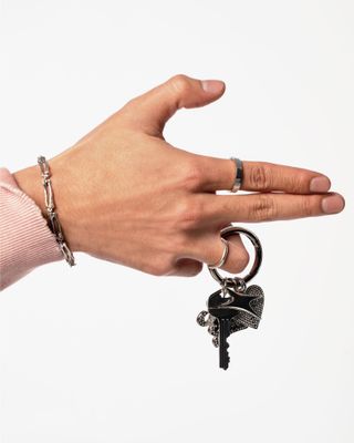 F.A.V. HEART CHARM KEYRING