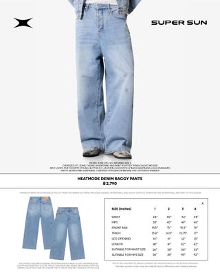 HEATMODE DENIM BAGGY PANTS