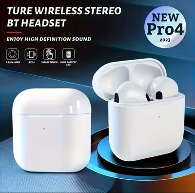 Pro4 TWS Bluetooth Earphone 9D Stereo Wireless Headphone In-Ear HiFi Earbud HandsFree Headset With Microphone For Xiaomi iPhone