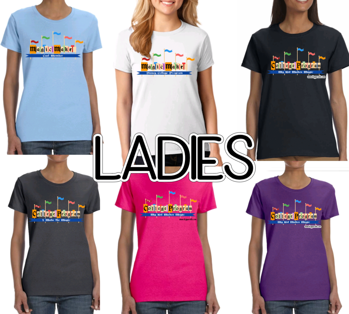 Retro Disneyland Banner Ladies T Shirt