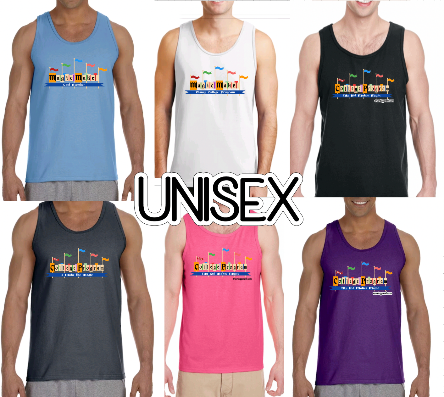 Retro Disneyland Banner Unisex Tank Top