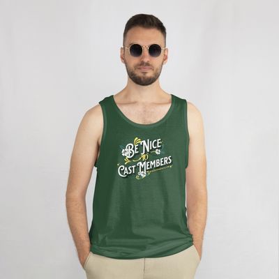 Be Nice to Cast Members Unisex Tank Top FLORAL DESIGN
