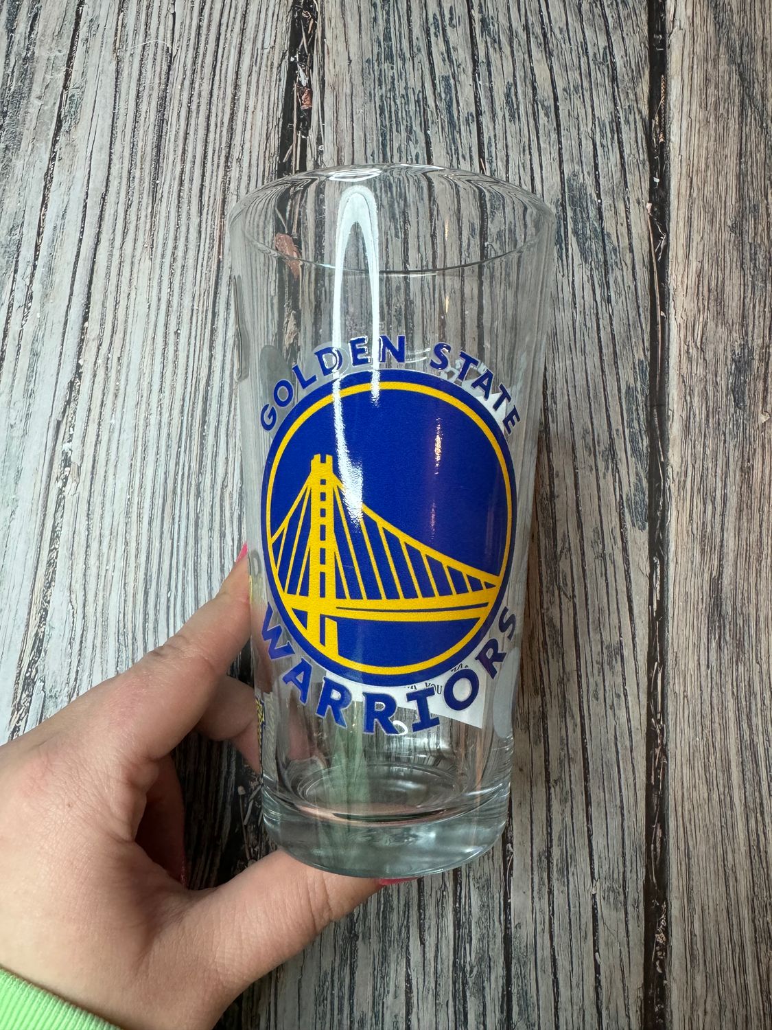 Golden State Warrior Pint Glass