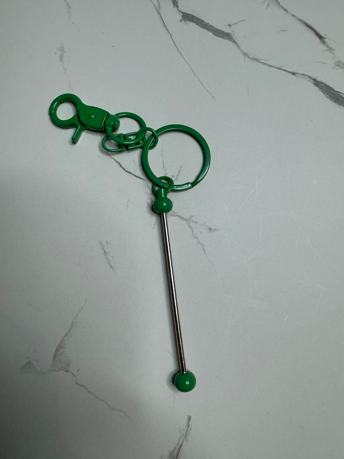 Green Keychain with Bar
