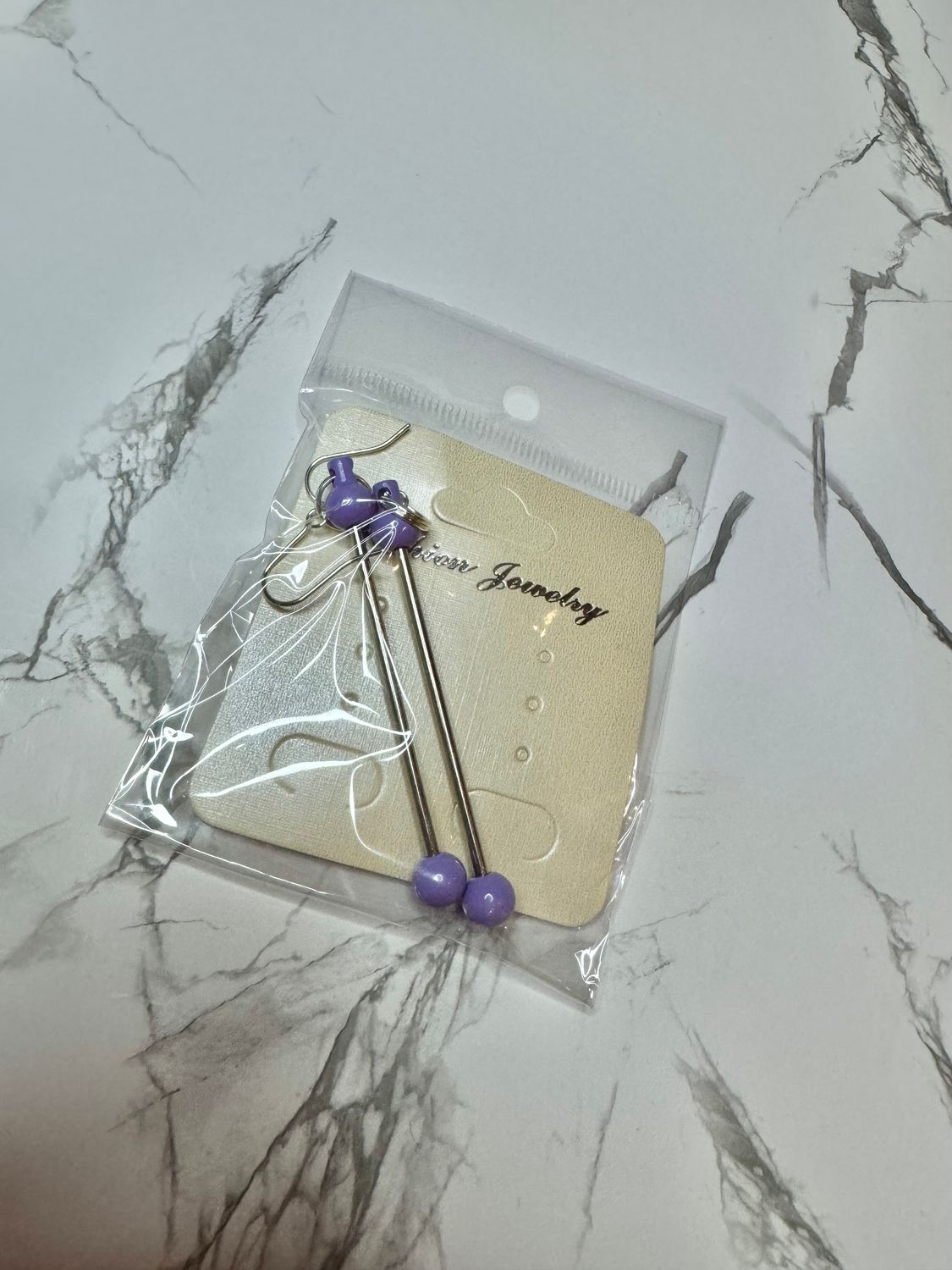 BeadAble earrings- light purple