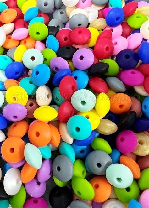 Silicone Lentils Mix Colors-50pcs