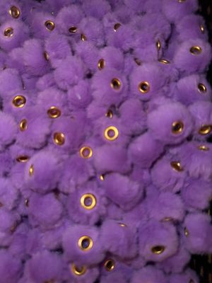 Purple Pom Pom Spacer