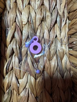 Purple Straw Charm Beadable