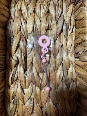 Light Pink Straw Charm Beadable