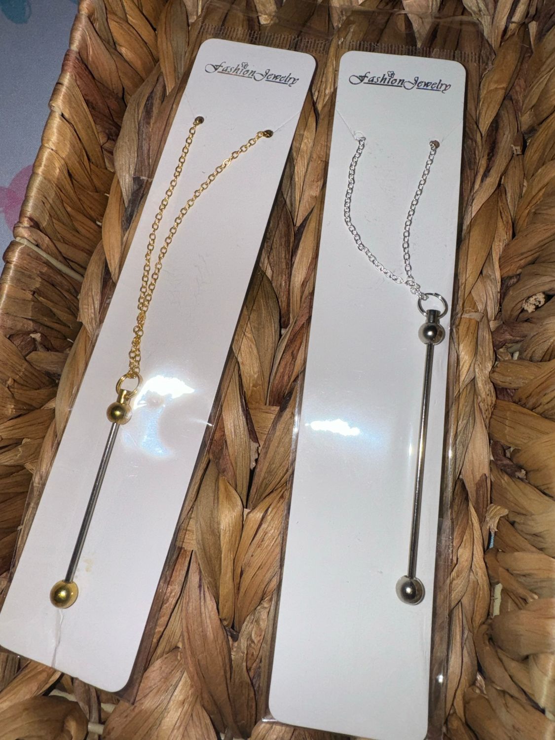 Blank Beadable Necklace- Gold and Silver