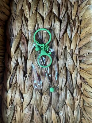 Green Keychain with Bar