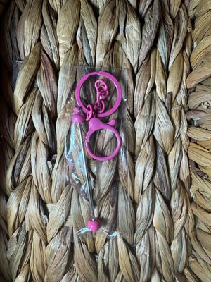 Dark Pink Keychain with Bar