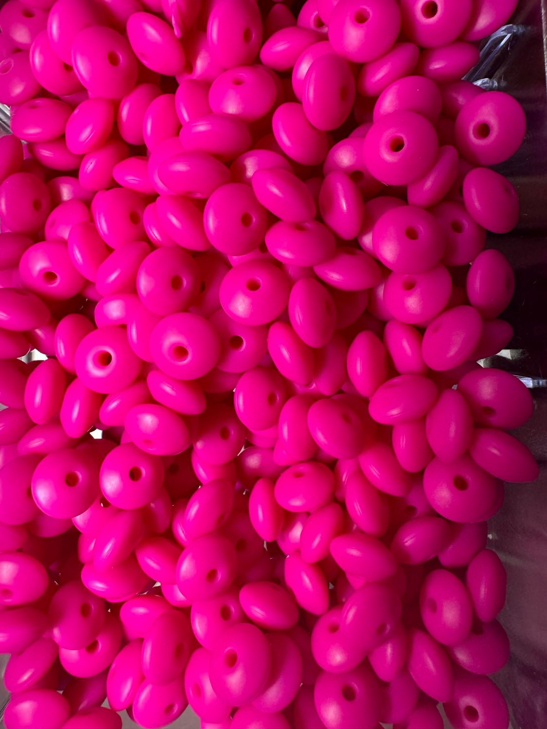 Hot Pink Silicone Lentil Spacers