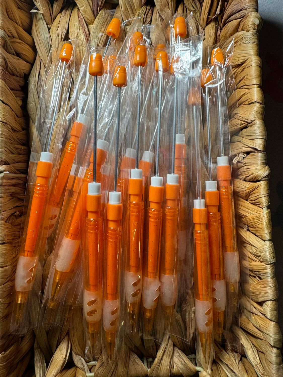 Orange Beadable Pencil