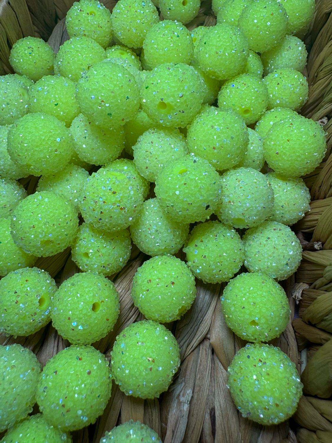 Neon Yellow 20MM Sugar Bead