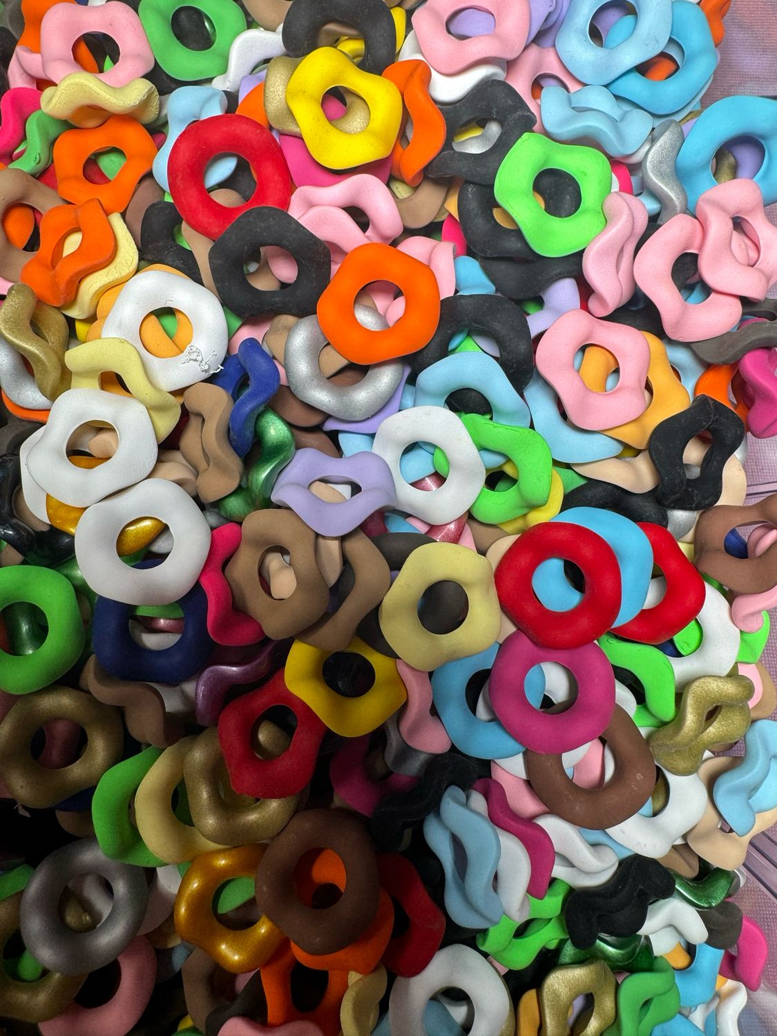 Matte Color Wavy Spacer Bead Bags