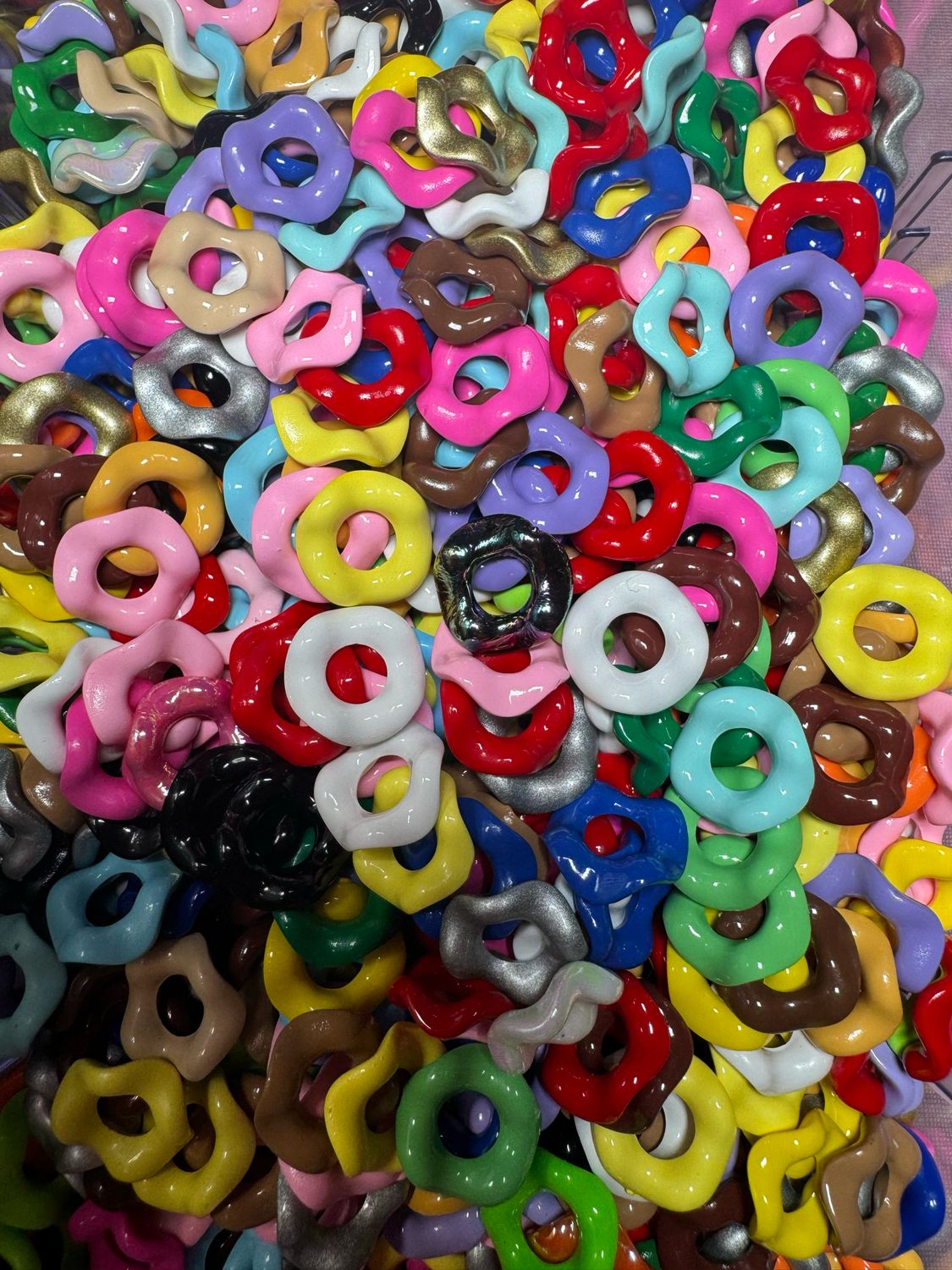 Color Wavy Spacer Bead Bags