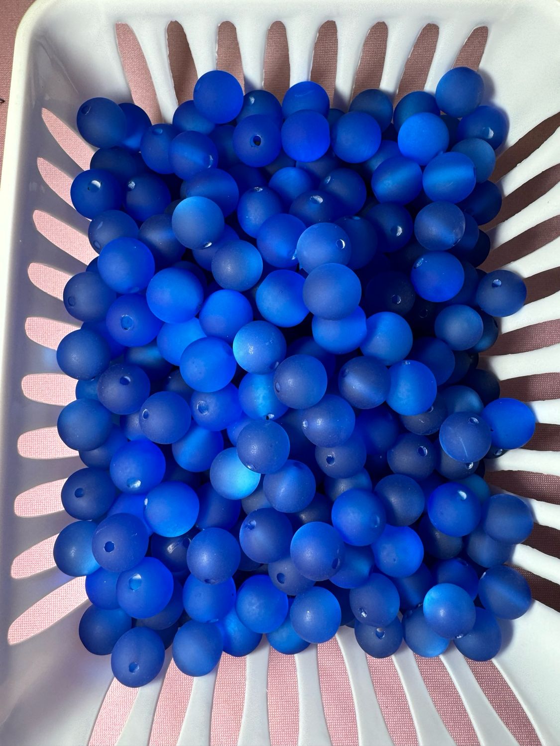 12mm Dark Blue Frosted