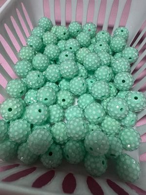 15mm Turquoise Jelly Rhinestone Beads