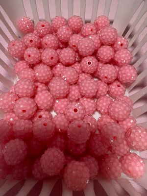15mm Bubble Gum Pink Jelly Rhinestone Beads