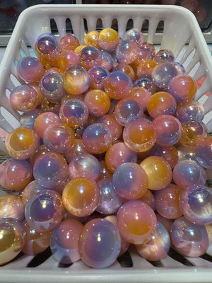 15mm UV Coated Ombré Pink, Yellow &amp; Blue