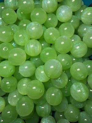 15mm Light Green Galaxy Beads
