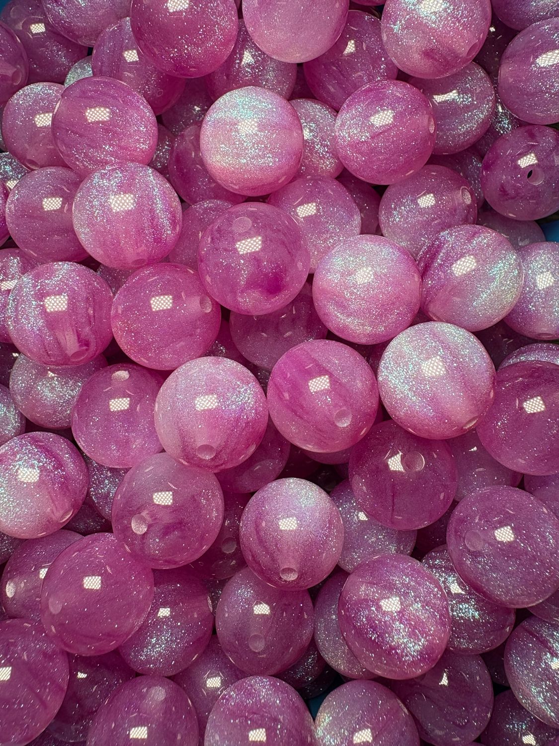 15mm Dark Pink Galaxy Beads
